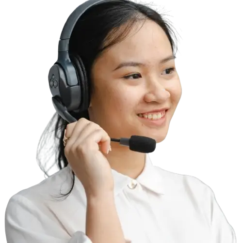 customer service girl with headset